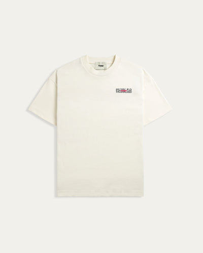 Multi Technique Boxy T-shirt - Off White - TOBI