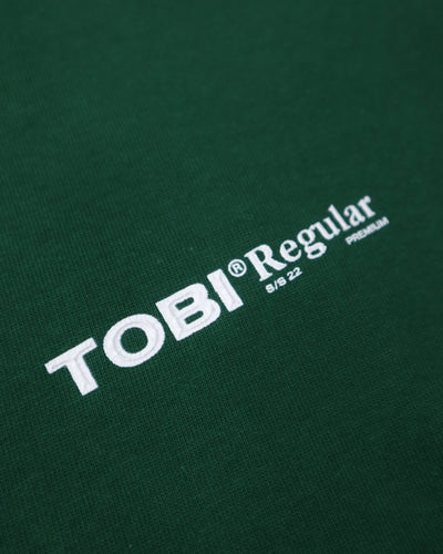 TOBI 280gsm Boxy Tee - Racing Green - TOBI